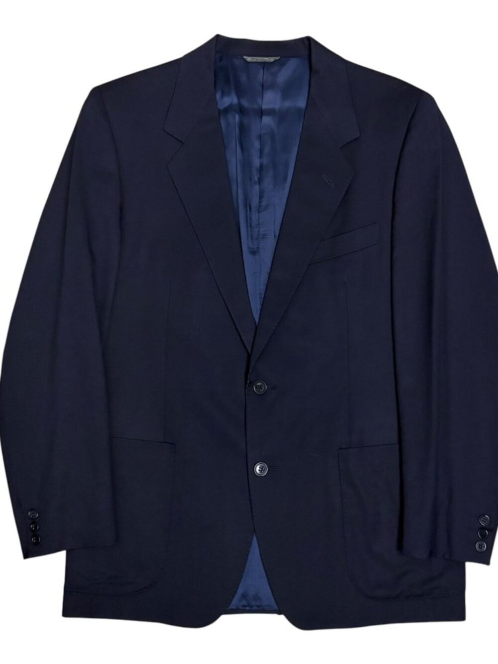 $2,000 SAN MARCO Wool Blazer Sport Coat Blue Luxury Vintage Jacket Mens 40R